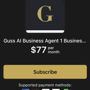 Guss AI Business Agent 1 Business/Project Pre Launch Special!