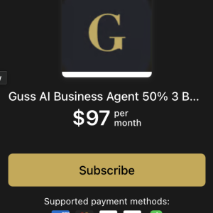 Guss AI Business Agent 3 Businesses/Projects Pre Launch Special!